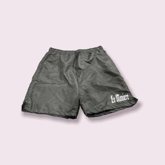 La Maniere Black Swim Trunks